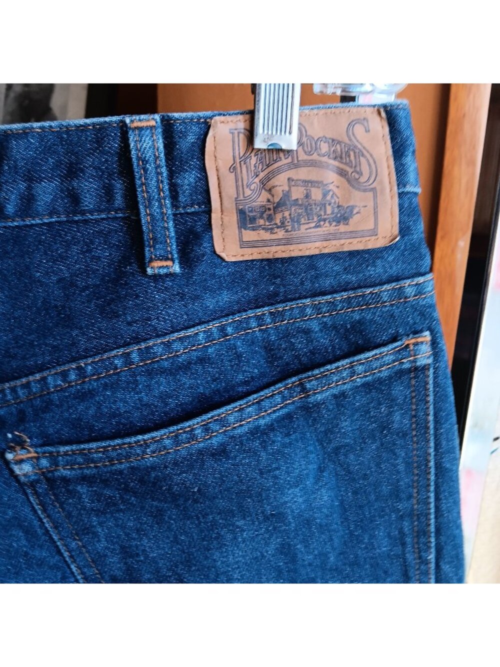 Vintage Mens Bootcut Jeans 36x26 80s JC PENNEY PLAIN POCKETS CLASSIC Flare FLARE